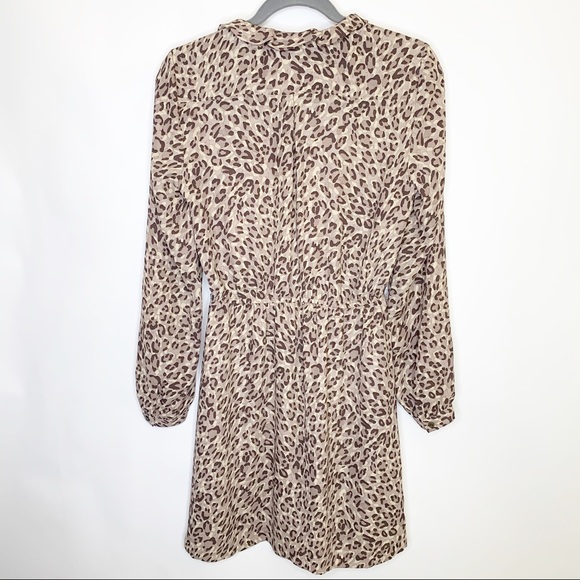 LOFT Leopard Print Midi Dress Size 6 - Picture 7 of 8